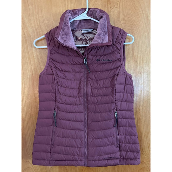 Columbia Jackets & Blazers - Columbia Maroon Purple Puffer Vest with Pockets Womens Size XS EUC